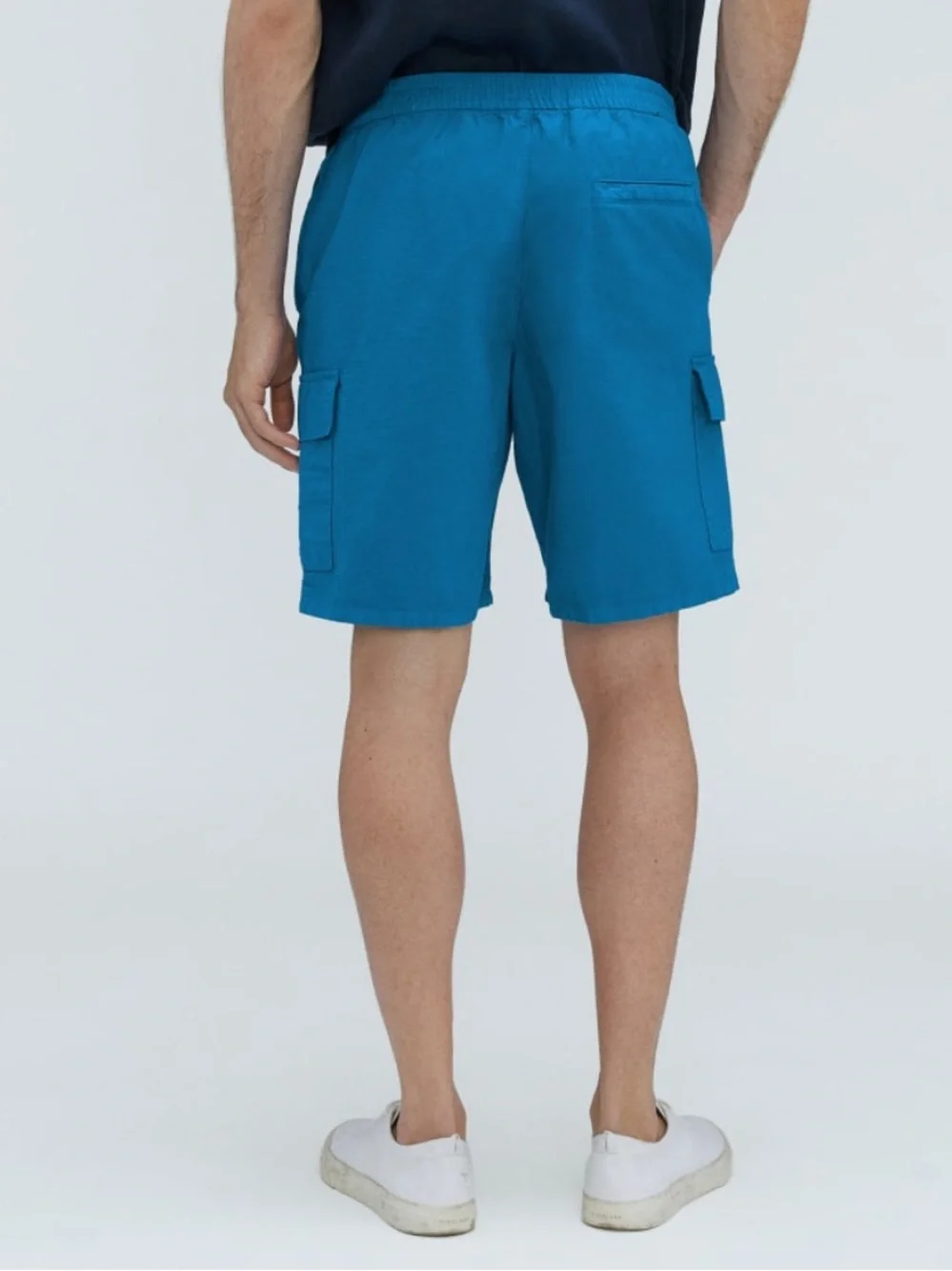 Everlane Shorts XS Cotton Linen Cargo Blue